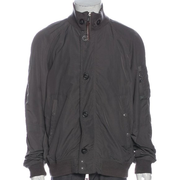 POLO RALPH LAUREN Bomber Grey Slit Pockets Jacket - Picture 1 of 8